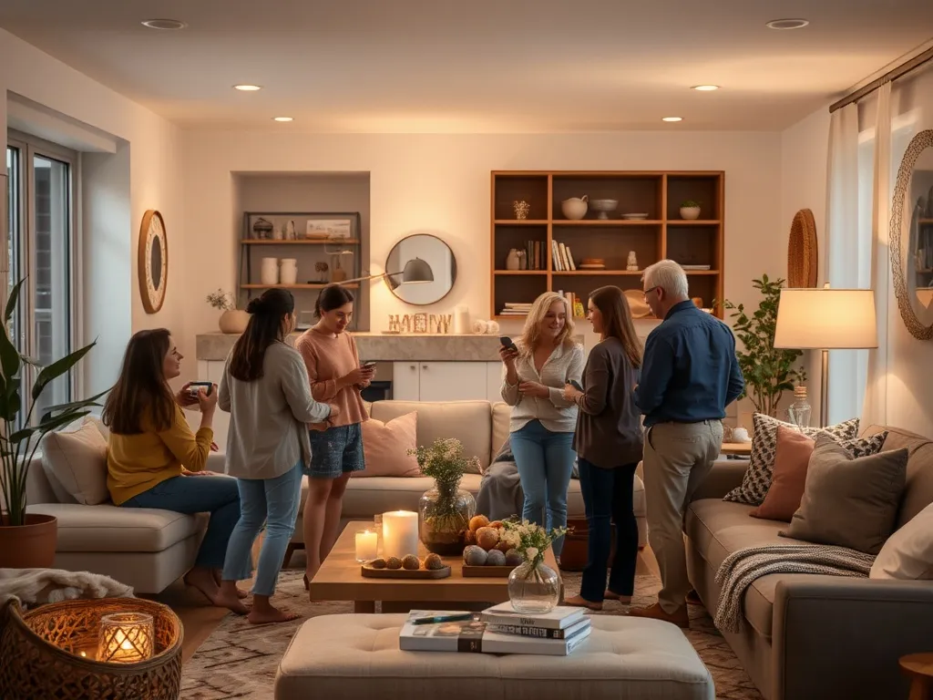 Evening table setting with soft lighting